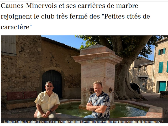 Caunes-Minervois accède au club restreint des 